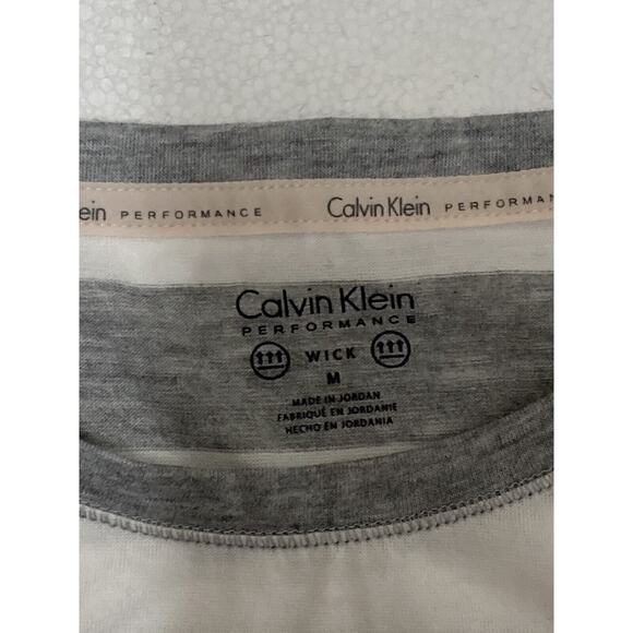 Calvin Klein Performance Grey Striped Tank Top Size M Medium - Picture 3 of 5